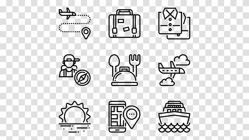 Tourism And Travel Resume Icons, Gray, World Of Warcraft Transparent Png