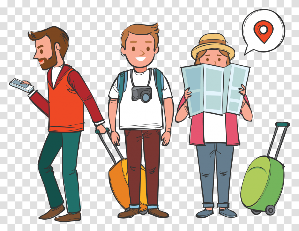 Tourism Clipart Traveling Cartoon, Person, Human, People, Cleaning Transparent Png