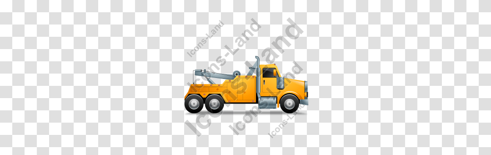Tow Rig Right Yellow Icon Pngico Icons, Vehicle, Transportation, Tractor, Bulldozer Transparent Png