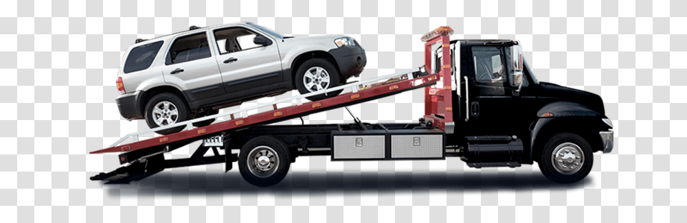 Tow Truck 6 Image Junk Car On Tow Truck, Vehicle, Transportation, Tire, Wheel Transparent Png