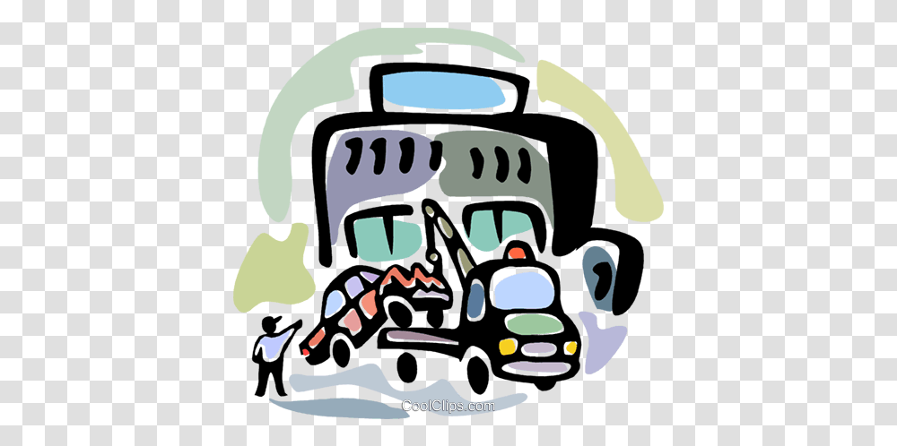 Tow Truck Driver Loading Car Royalty Free Vector Clip Art Clip Art, Electronics, Poster, Advertisement Transparent Png