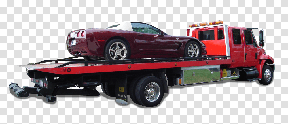 Tow Truck Flatbed Full Size Download Seekpng Towing A Car, Tire, Spoke, Machine, Wheel Transparent Png