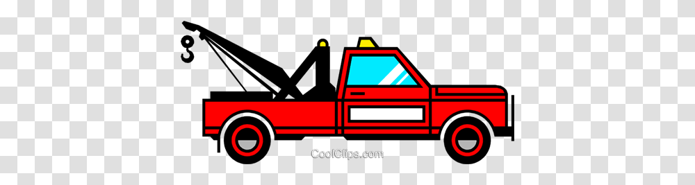 Tow Trucks Royalty Free Vector Clip Art Illustration, Fire Truck, Vehicle, Transportation, Pickup Truck Transparent Png