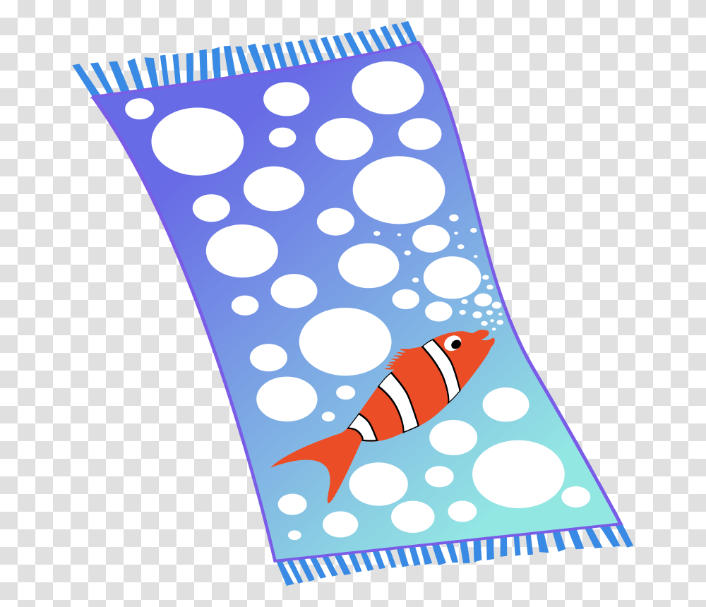 Towel 002 Blue White Fish Red, Texture, Polka Dot, Rug, Tie Transparent Png