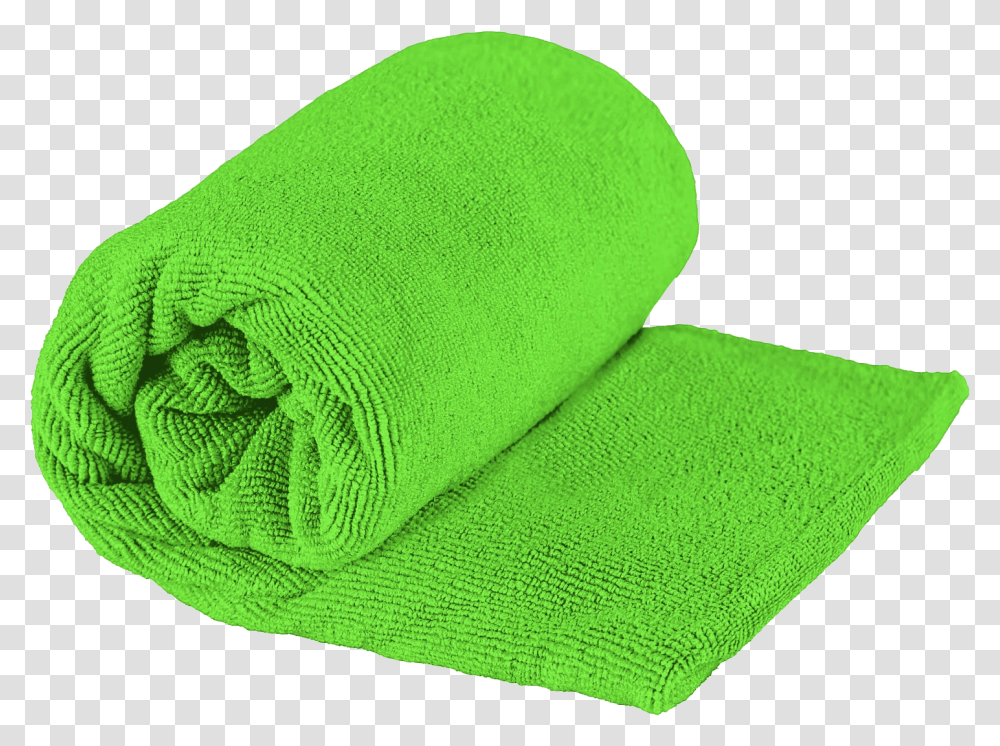 Towel Tek Towel Sea To Summit Green, Bath Towel, Rug Transparent Png