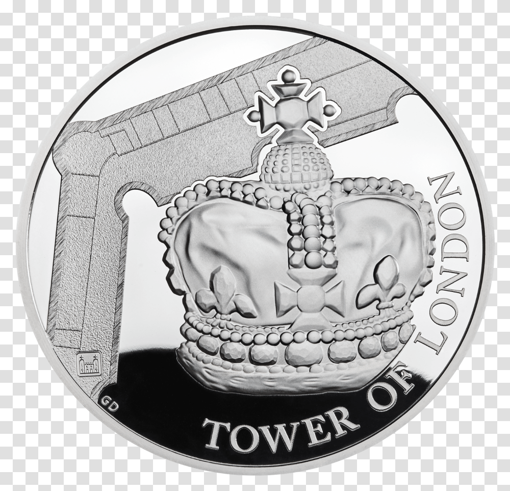 Tower 5 Pounds Proof Crown Jewels, Coin, Money, Nickel, Birthday Cake Transparent Png