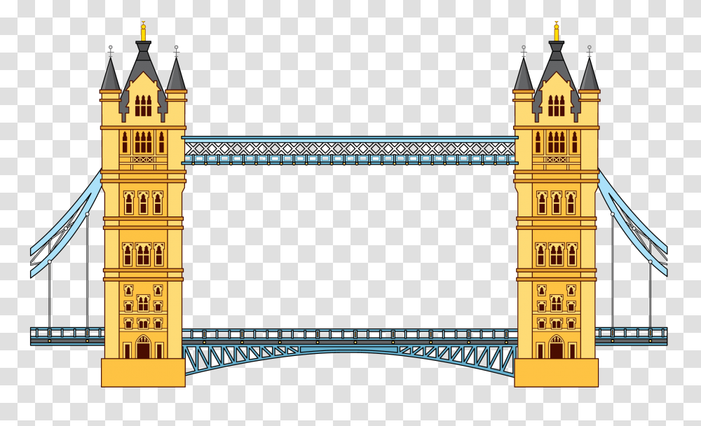Tower Bridge, Building, Architecture, Spire, Construction Crane Transparent Png