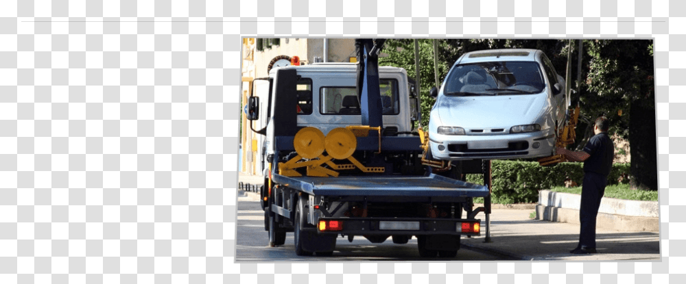 Towing A White Car Roadside Service, Truck, Vehicle, Transportation, Person Transparent Png