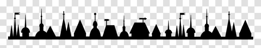 Town City Gothic Lineament Medieval Silhouette Town, Gray, World Of Warcraft Transparent Png