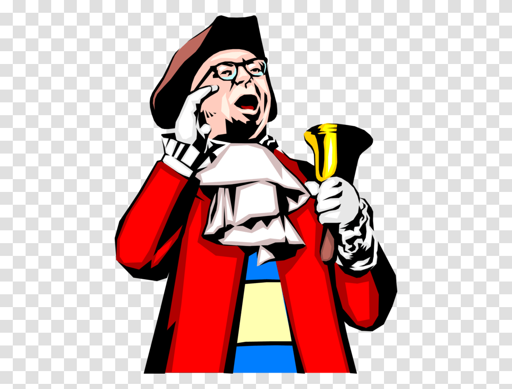 Town Crier Or Bellman, Person, Human, Costume, Hand Transparent Png