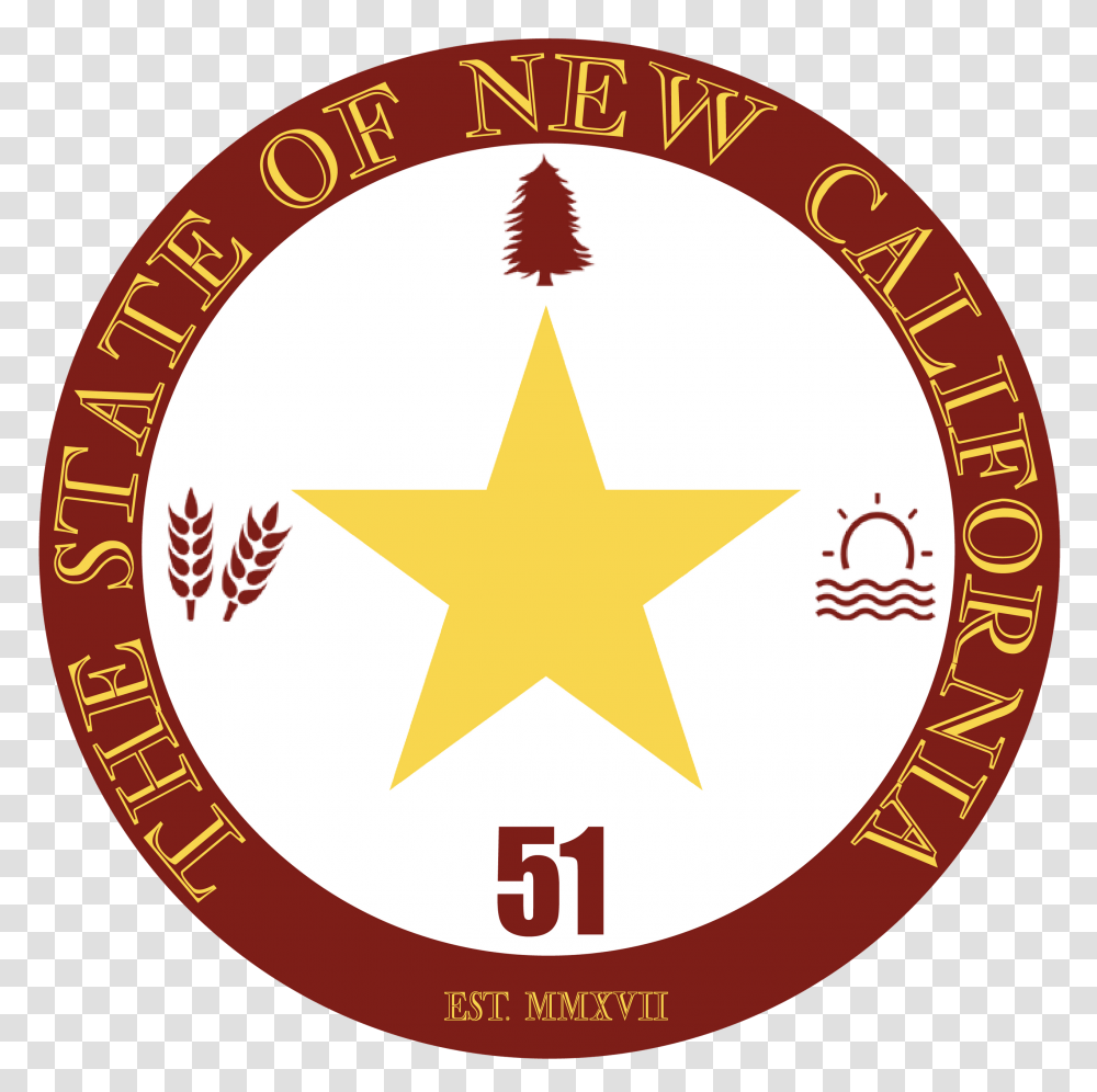 Town Halls New California, Star Symbol, Logo, Trademark Transparent Png