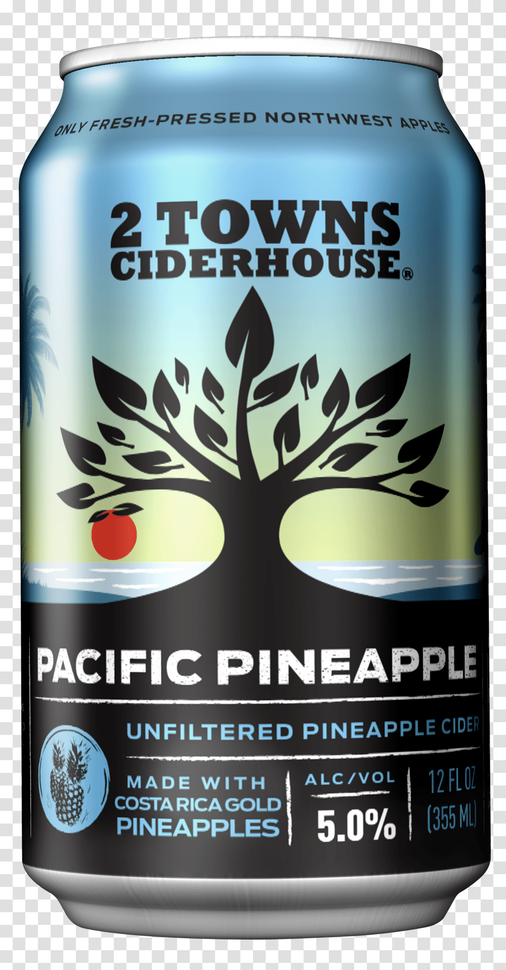 Towns Ciderhouse Makes Wave With Pacific Pineapple 2 Towns Pacific Pineapple Cider, Tin, Can, Beverage, Alcohol Transparent Png