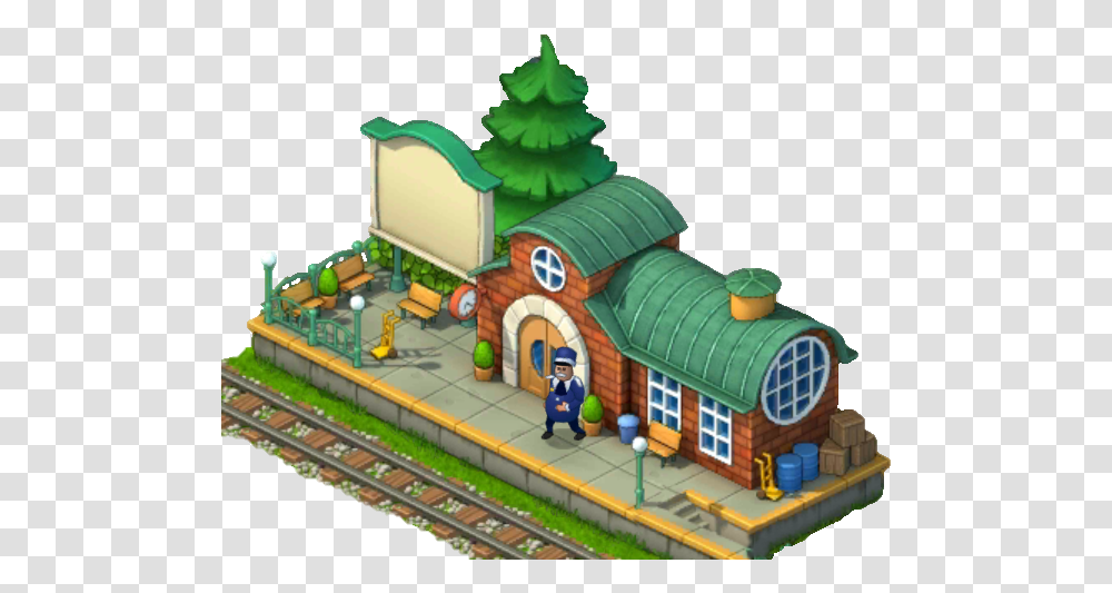 Township Wiki Train Station Cartoon, Toy, Person, Human, Pac Man Transparent Png