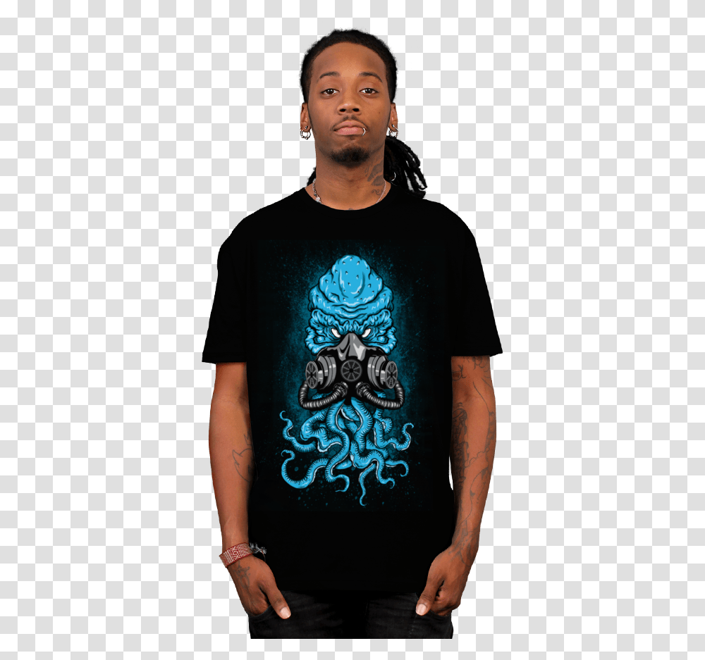 Toxic Cthulhu Vintage T Shirt Outfit Men, Apparel, Person, Human Transparent Png