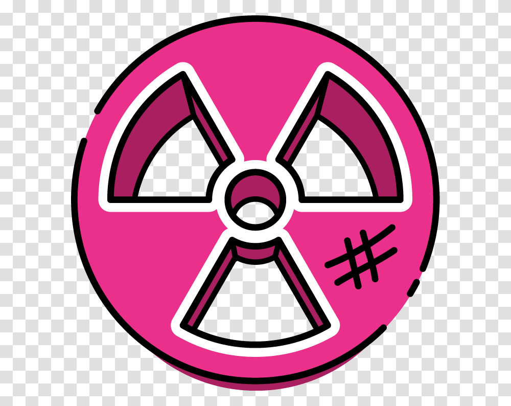 Toxic Sign Pink, Logo, Trademark, Spoke Transparent Png