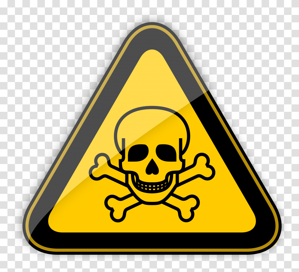 Toxic Warning Sign Clipart Toxic Warning Label, Triangle, Road Sign Transparent Png