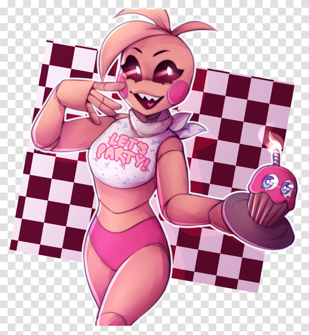 Toy Chica I Made A While Back Becacuse Black And White Checkered Purse, Person, Leisure Activities, Meal, Text Transparent Png