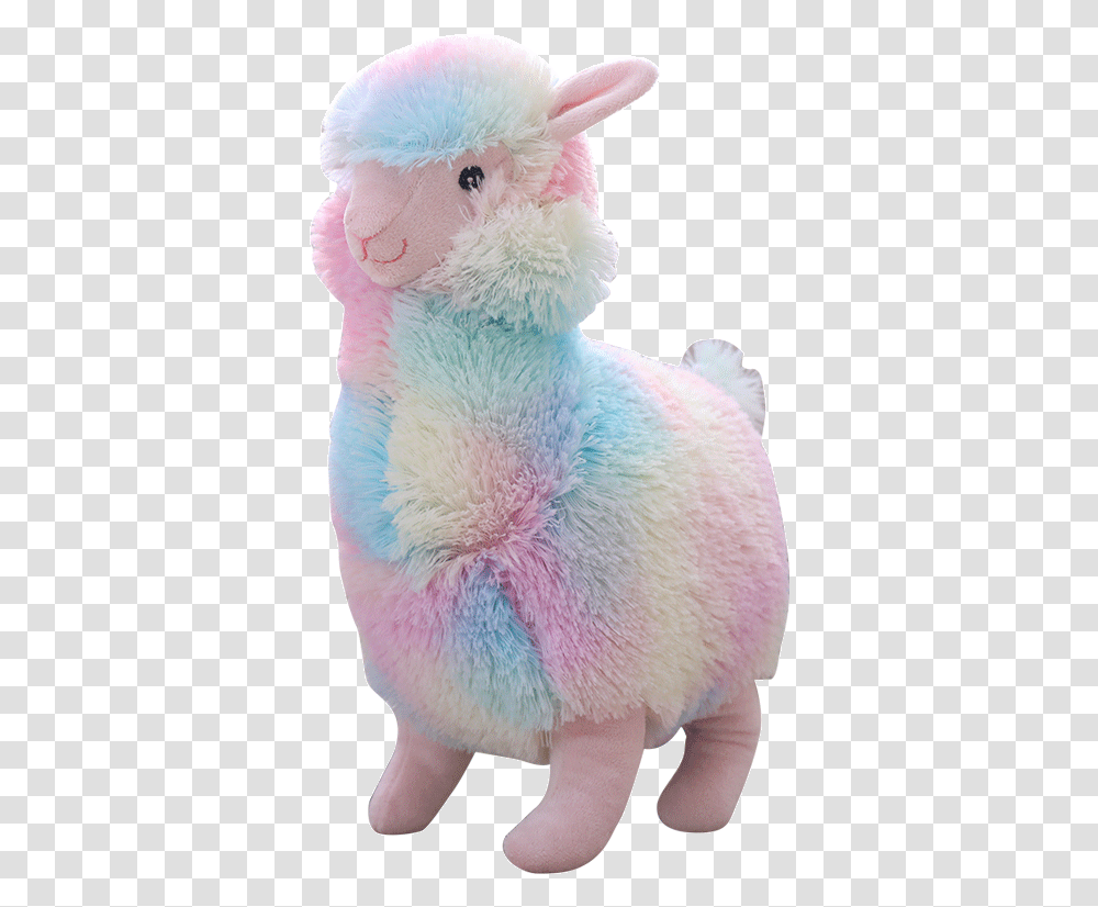 Toy Doll Rainbow Lovely Alpaca Llama Rainbow Llama Plush, Fur, Bird, Animal, Cushion Transparent Png
