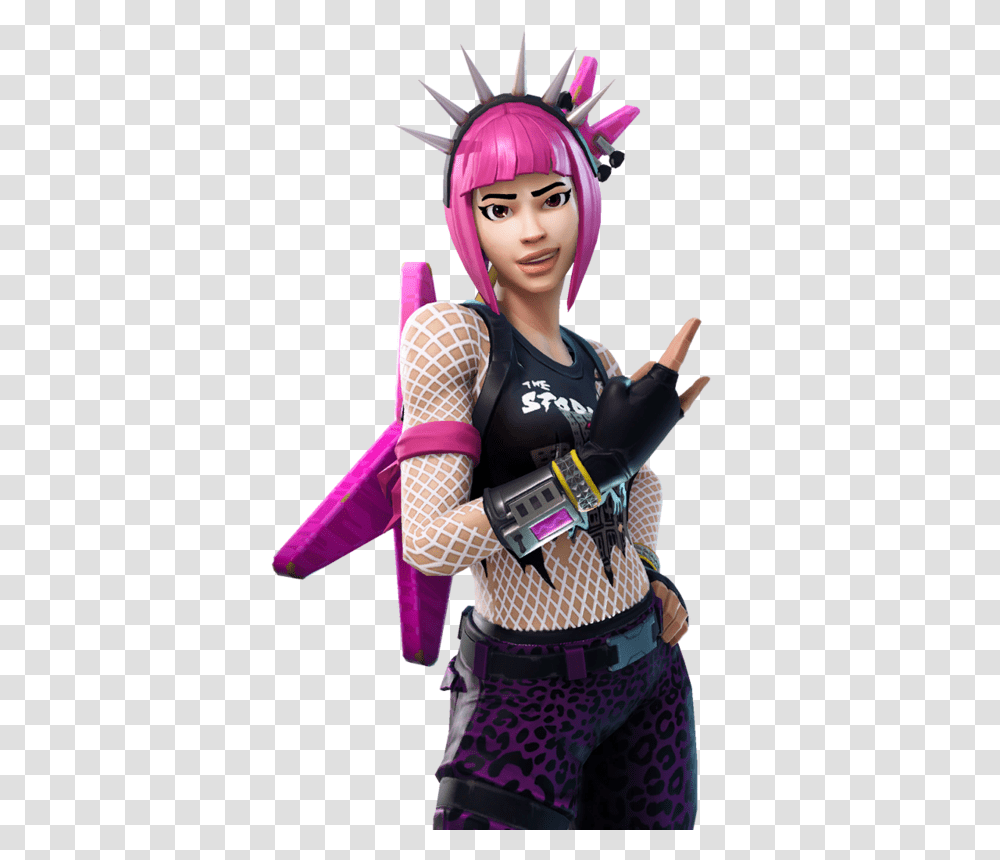 Toy Doll Royale Fortnite Battle Battlegrounds Playerunknown Power Chord Fortnite, Costume, Person, Human, Cosplay Transparent Png