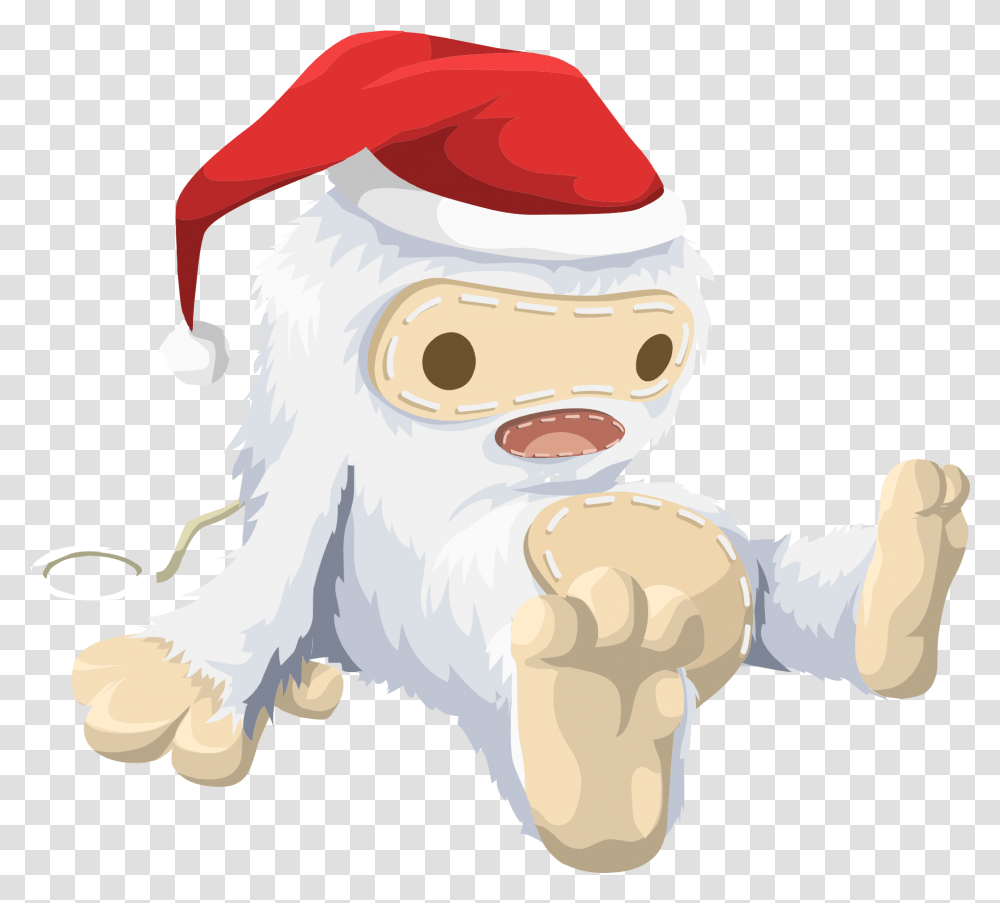 Toy Monster In The Christmas Hat Free Image Yeti, Person, Human, Elf, Art Transparent Png