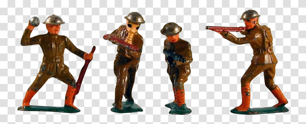 Toy Soldier Military Uniform Action Amp Toy Figures Figurine, Bronze, Person, Human, Helmet Transparent Png