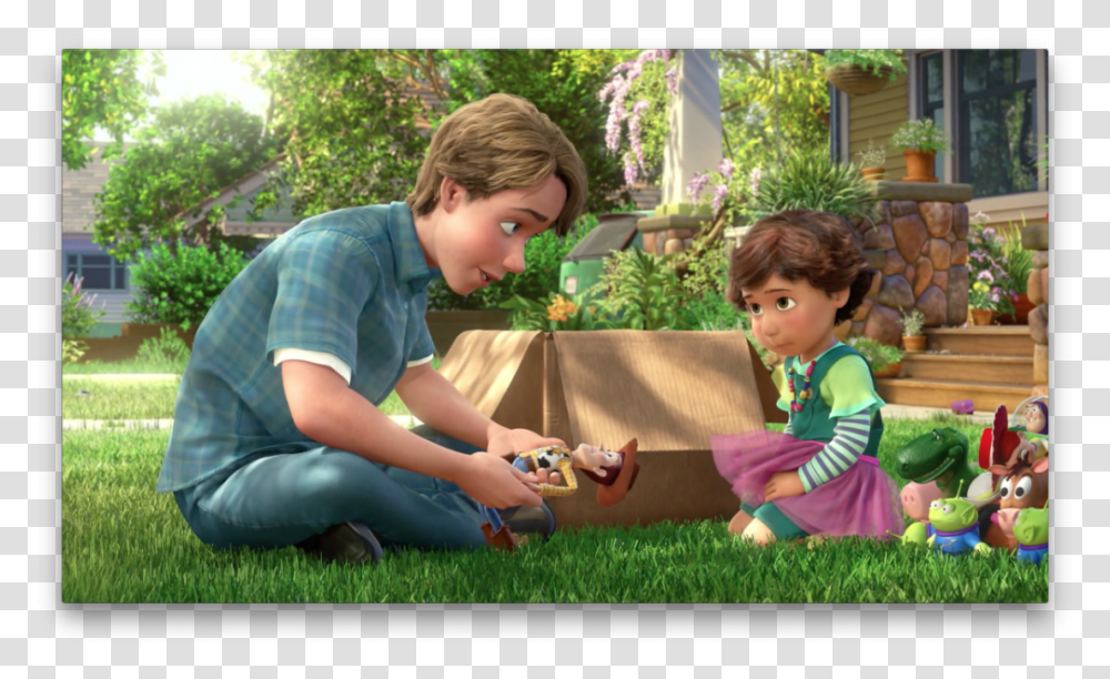 Toy Story 3 Andy Gives Toys To Bonnie, Person, Outdoors, Yard, Garden Transparent Png