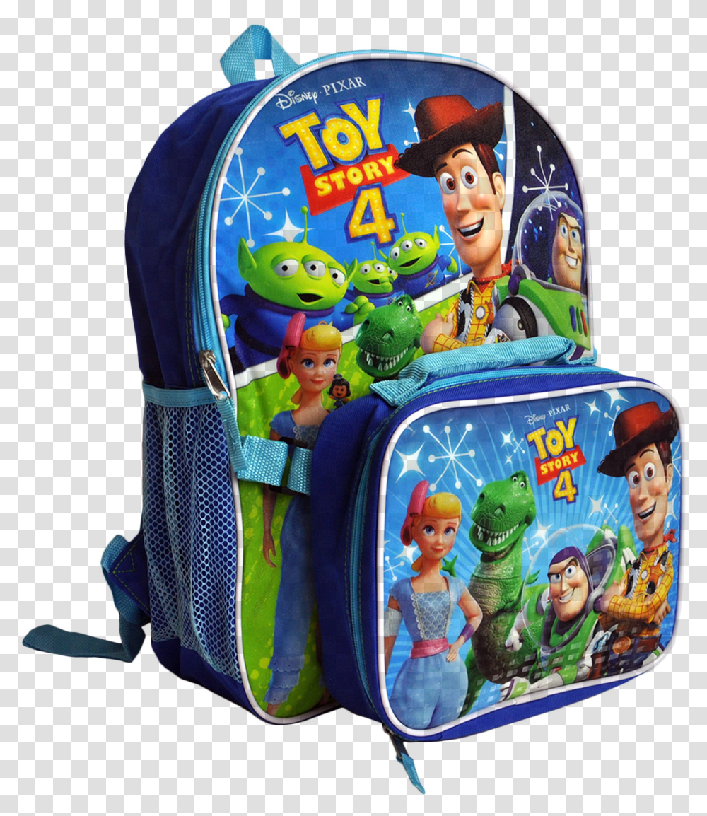 Toy Story 4 Backpack And Lunch Bag Toy Story 4 Backpack, Luggage, Person, Human, Label Transparent Png