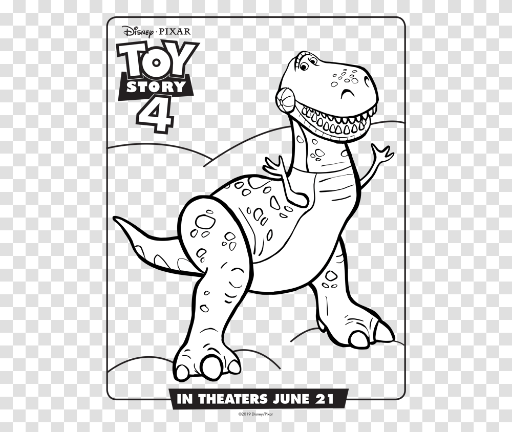 Toy Story 4 Dinosaur Toy Story 4 Bo Peep Coloring Page, Animal, Reptile, Person, Human Transparent Png