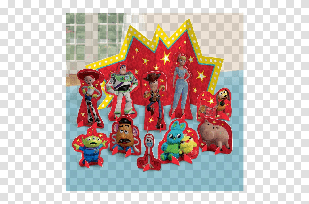 Toy Story 4 Party Supplies Cartoon Jingfm Party Birthday Toys Story, Poster, Advertisement, Person, Collage Transparent Png