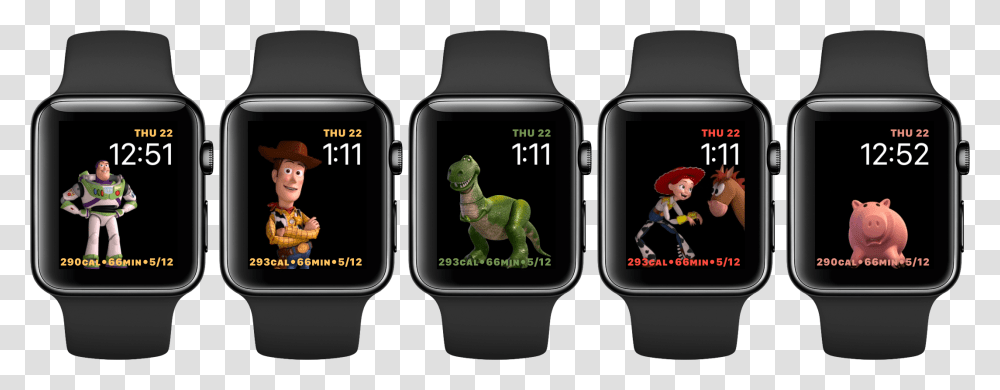 Toy Story Apple Watch Faces Arrive In Watchos 4 Beta Apple Watch Toy Story Faces, Wristwatch, Animal, Dinosaur, Reptile Transparent Png