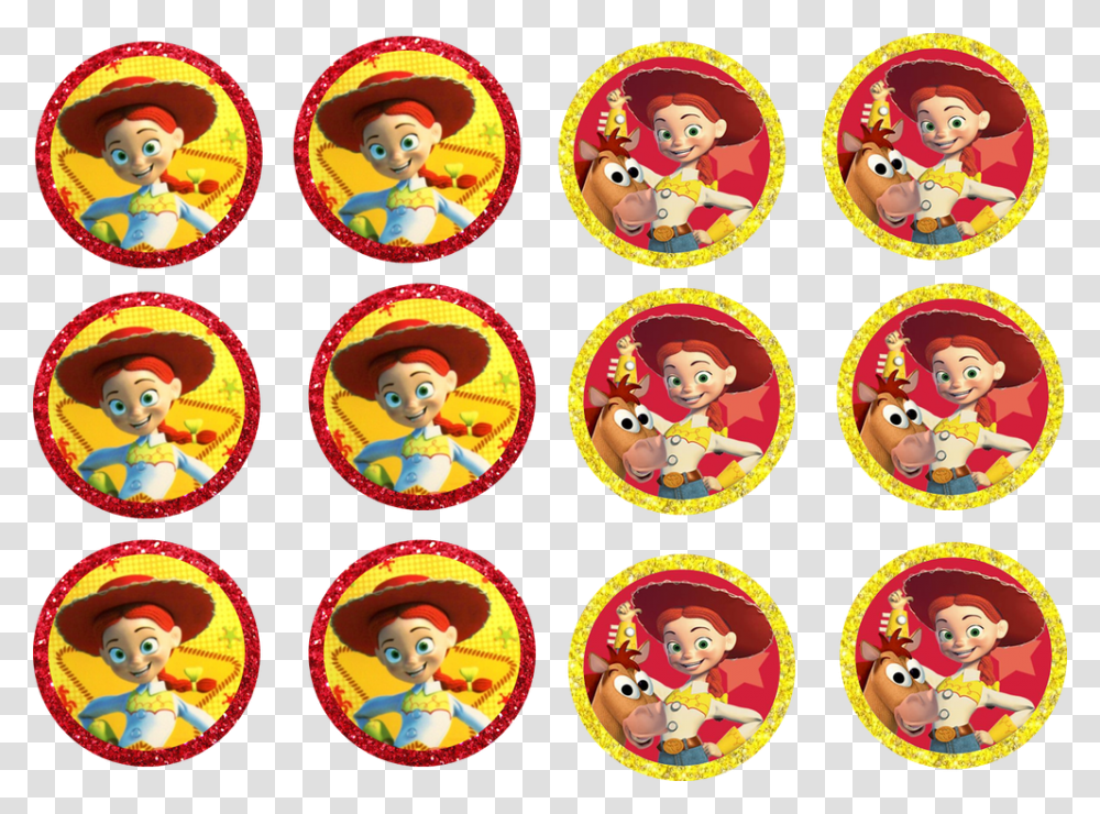 Toy Story Stickers, Label, Cream, Dessert Transparent Png
