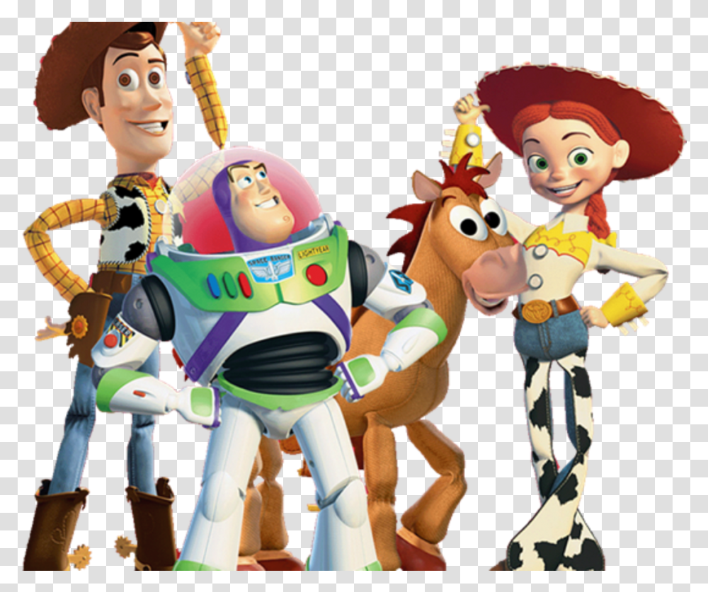 Toy Story Woody Jessie Bullseye Buzz, Doll, Person, Human, Figurine Transparent Png