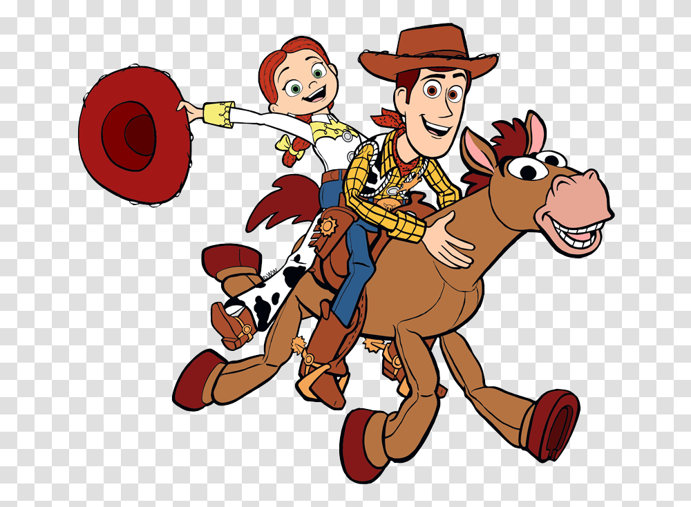 Toy Story Woody Riding Bullseye, Person, Hat, Costume Transparent Png