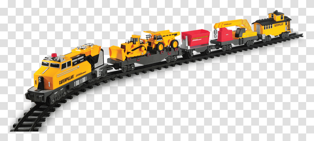 Toy Train Cat Construction Express Train, Transportation, Vehicle, Locomotive, Machine Transparent Png