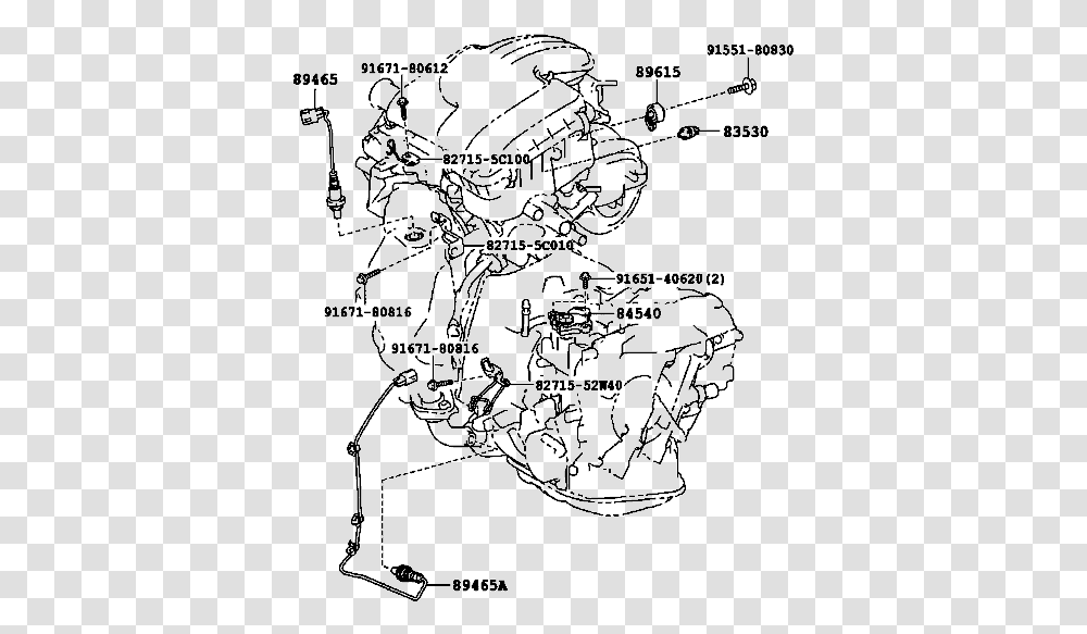 Toyota 1kr Engine Sensors, Drawing Transparent Png