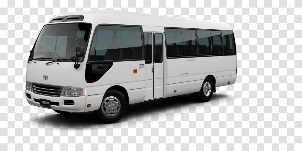 Toyota Coaster Bus, Vehicle, Transportation, Minibus, Van Transparent Png