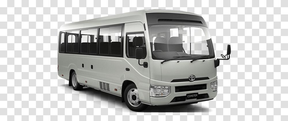 Toyota Coaster Fratres Car Rental Services, Bus, Vehicle, Transportation, Minibus Transparent Png