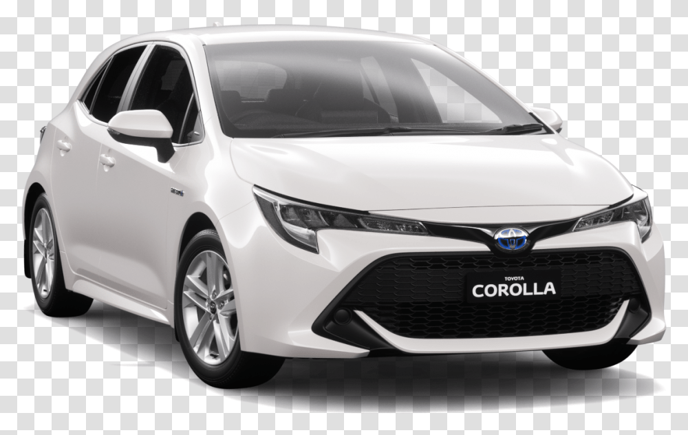 Toyota Corolla Hybrid White Sedan, Car, Vehicle, Transportation, Tire Transparent Png