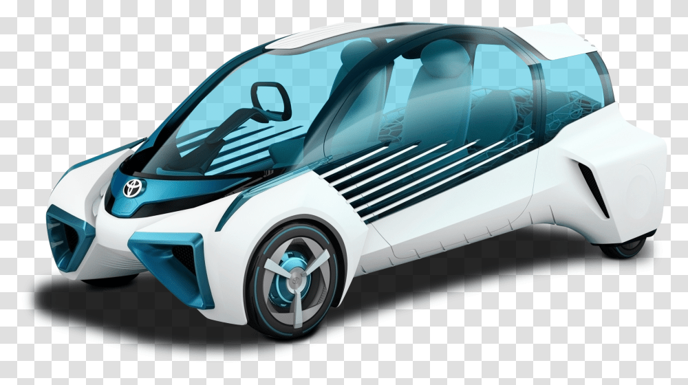 Toyota Fcv Plus White Car Image Concept Design Toyota New Robot Car, Vehicle, Transportation, Wheel, Machine Transparent Png