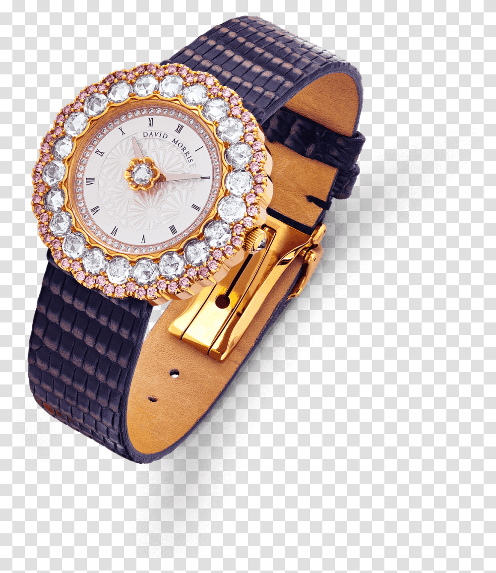 Tp 12 001 01 F2 Rose Gold Pink Diamond Timepiece Analog Watch, Wristwatch, Belt, Accessories, Accessory Transparent Png