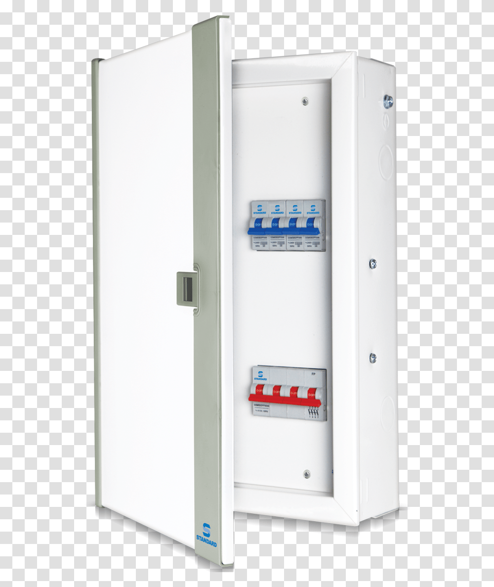 Tpn Double Door Powershell Db 4 Way White Distribution Board, Refrigerator, Appliance, Electrical Device, Switch Transparent Png