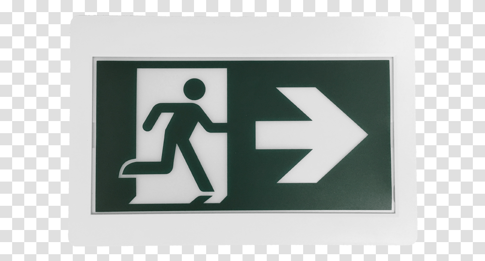 Tprm Running Man Exit Light, Road Sign Transparent Png