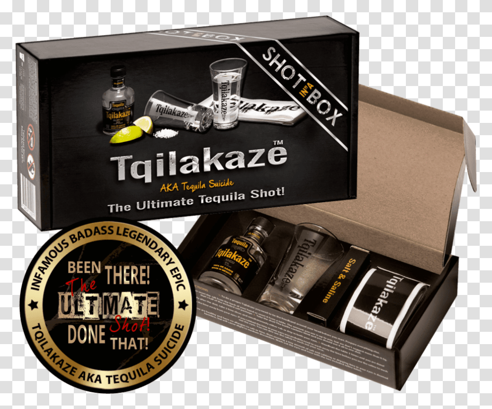 Tqilakaze Shotbox, Bottle, Poster, Advertisement, Alcohol Transparent Png