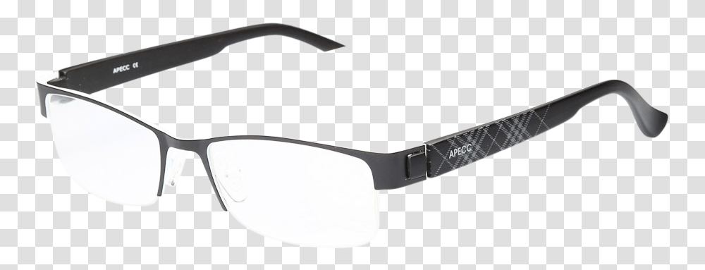 Tr90 Professional Wide Temple Black Versace Half Rim Glasses, Accessories, Accessory, Sunglasses Transparent Png
