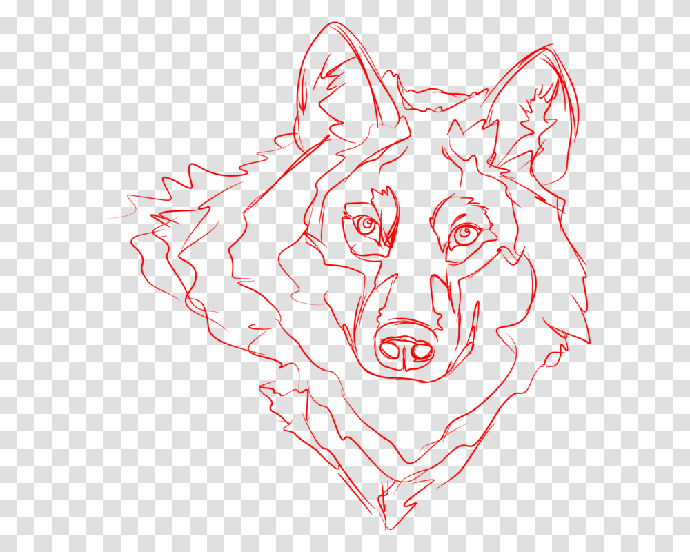 Traced A Wolf Pic For Lineart, Light, Pattern, Neon Transparent Png