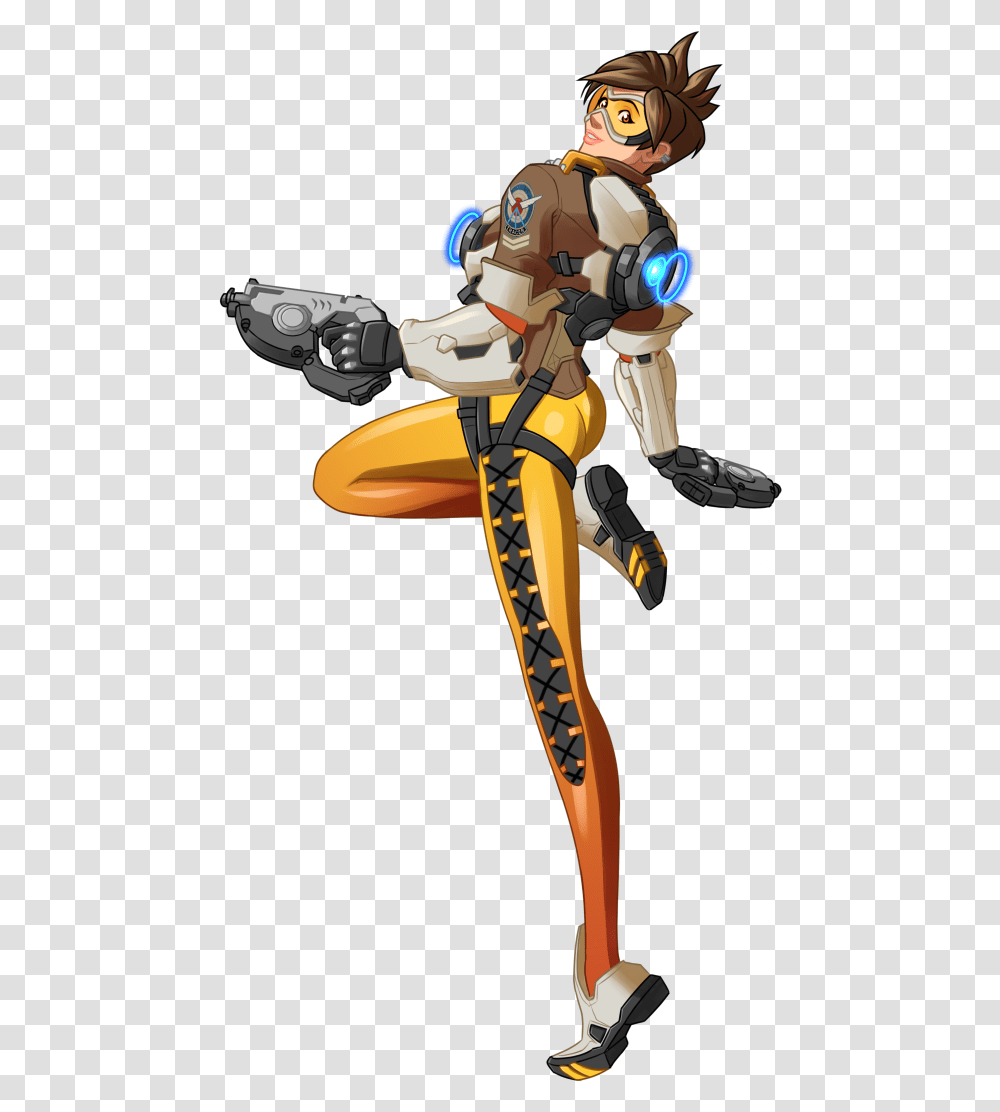 Tracer Anime Tracer Overwatch Concept Art, Toy, Person, Costume, Ninja Transparent Png