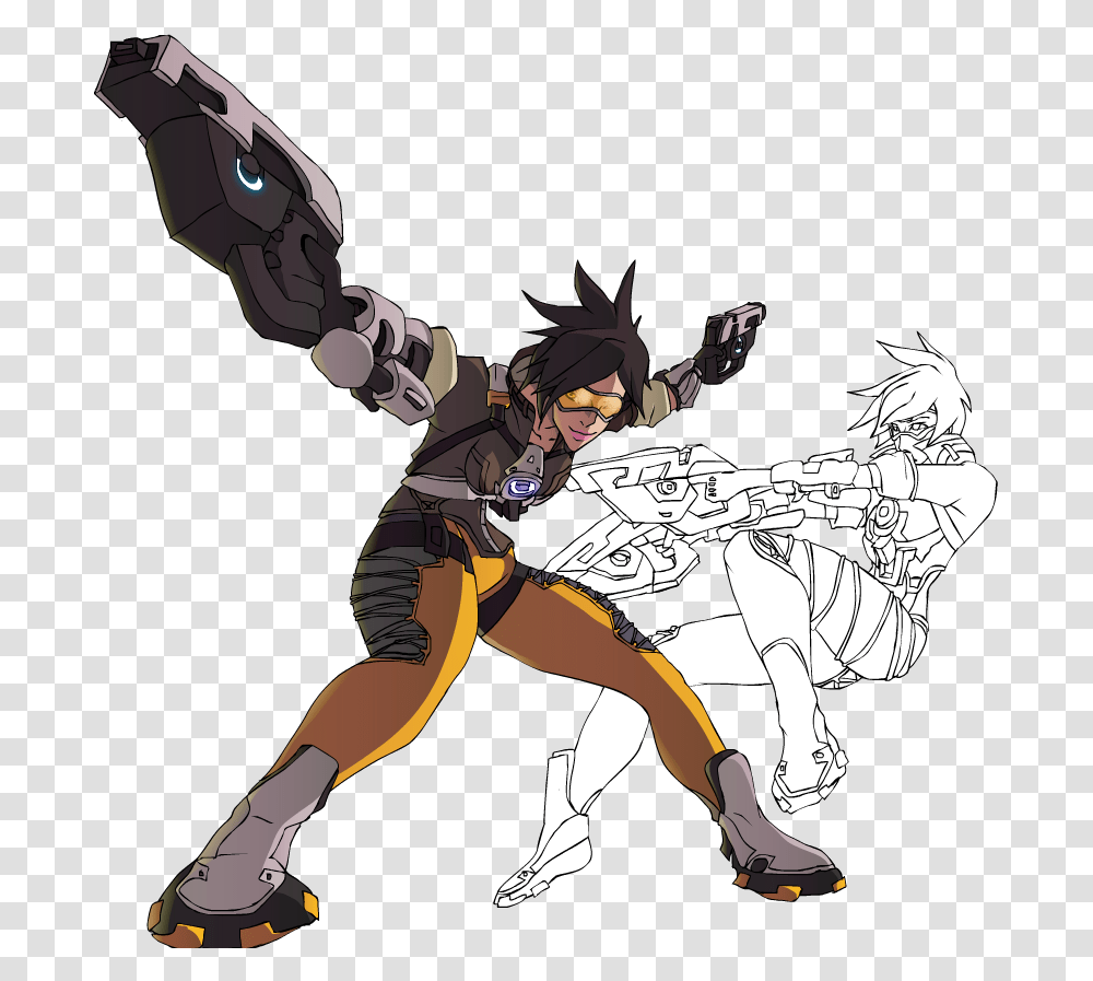 Tracer From Overwatch Overwatch Tracer Art Anime, Person, Human, Comics, Book Transparent Png