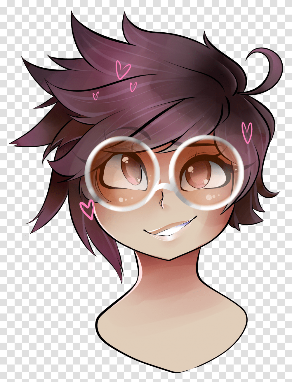Tracer Headshot Cartoon, Glasses, Accessories, Accessory, Book Transparent Png