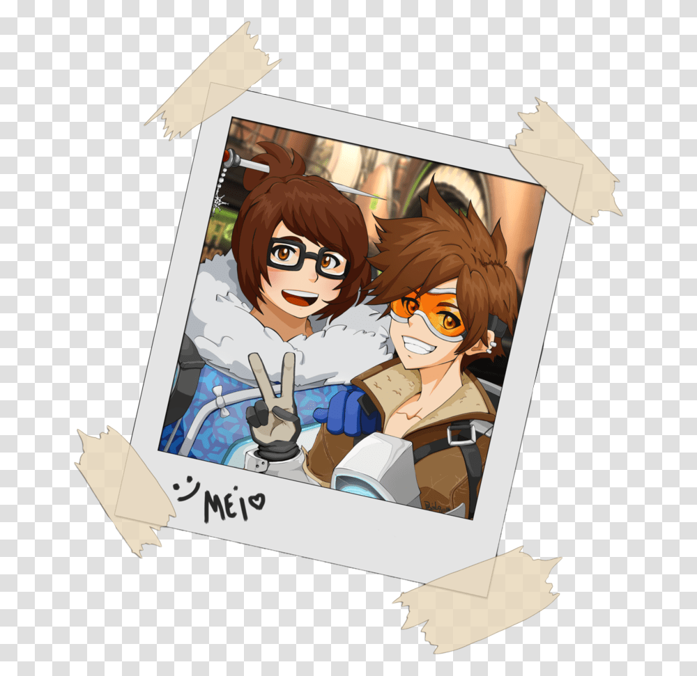 Tracer Mei Anime Overwatch Fanart Tracer, Comics, Book, Person, Manga Transparent Png