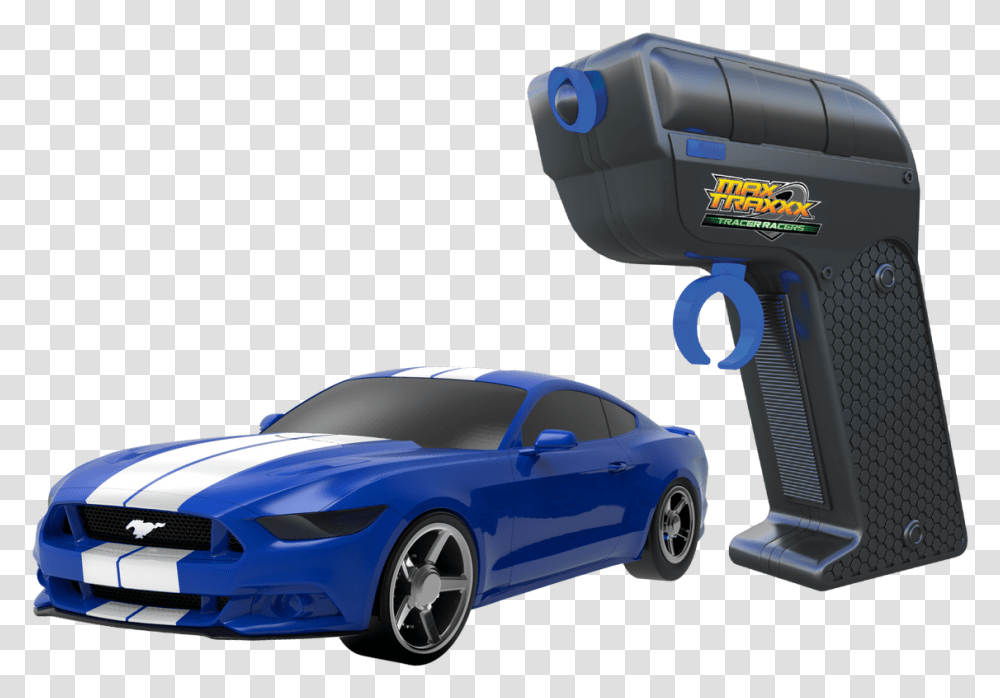 Tracer Racers Rc Blue Mustang Amp Controller, Car, Vehicle, Transportation, Automobile Transparent Png